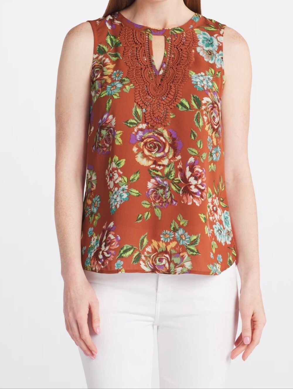 Daniel Rainn Quin Keyhole Crochet Blouse (Size Small) - Picture 6 of 10
